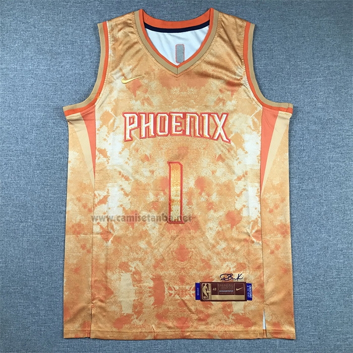 Camiseta Phoenix Suns Devin Booker NO 1 Select Series 2023 Naranja